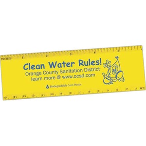 Green Environmentally Friendly Rulers, Custom Made With Your Logo!