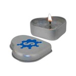 Custom Printed Heart Shaped Candles!