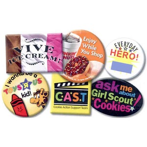Laminated Face Badges and Buttons, Custom Designed With Your Logo!
