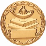 Custom Engraved Lamp of Learning with Scroll Emblems and Seals!