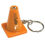 Custom Printed Light Up Safety Cone Keychains