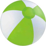 Custom Printed Lime Green and White Alternating Color Beach Balls!
