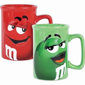 M&M Chocolate Candy Character Mugs, Customized With Your Logo!