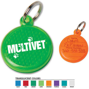 Made in the USA Paw Reflector ID Tags, Custom Printed With Your Logo!