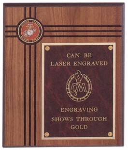 Marines Plaques, Engraved With Your Logo!