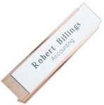 Custom Printed Engraved Metal Desk Name Plate Holders!