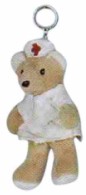 Nurse Bear Keychains, Custom Imprinted With Your Logo!