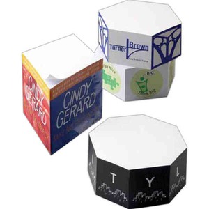 Octagon Shaped Notepad Cubes, Custom Decorated With Your Logo!