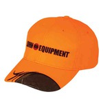 Custom Imprinted Orange Hats With A Camouflage Patch!