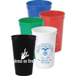 Orange Color Stadium Cups, Custom Designed With Your Logo!