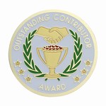 Custom Engraved Outstanding Contributor Award Emblems and Seals!