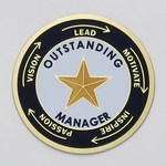 Custom Engraved Outstanding Manager Emblems and Seals!