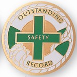 Custom Engraved Outstanding Safety Record Emblems and Seals!