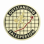 Custom Engraved Outstanding Sales Person Emblems and Seals!