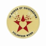 Custom Engraved Outstanding Volunteer Work Emblems and Seals!