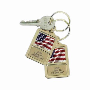 Patriotic Flag Key Rings, Custom Imprinted With Your Logo!
