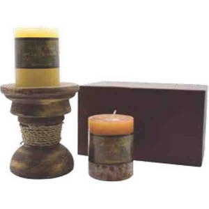 Pillar Gift Box Candles, Custom Imprinted With Your Logo!