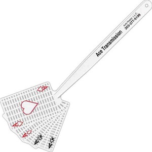 Playing Card Shaped Fly Swatters, Custom Imprinted With Your Logo!
