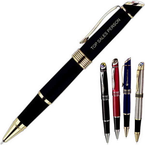Quill Featherline Click-Top Ballpoint Pens, Customized With Your Logo!
