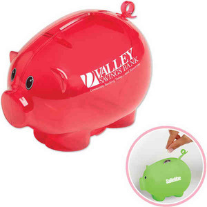 Recycled Material Piggy Banks, Customized With Your Logo!