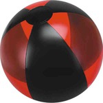Customized Red and Black Alternating Color Translucent Beach Balls!