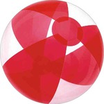 Custom Printed Red and Clear Alternating Color Translucent Beach Balls!