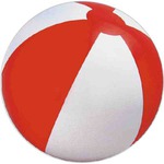 Personalized Red and White Alternating Color Beach Balls!