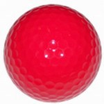 Custom Imprinted Red Colored Golf Balls!
