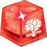 Custom Imprinted Red Econo Glow Light Up Ice Cubes