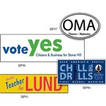 Customized Removable White Film Oval Euro Bumper Stickers!