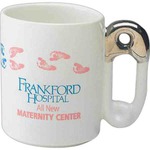 Personalized Safety Pin Handle Shaped Mugs!