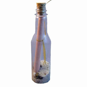 Custom Printed Sand and Shells Message in a Bottles