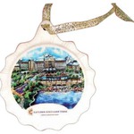 Custom Made Scalloped Porcelain Ornaments!