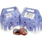 Custom Printed Seasons Greetings Design Donut Boxes!
