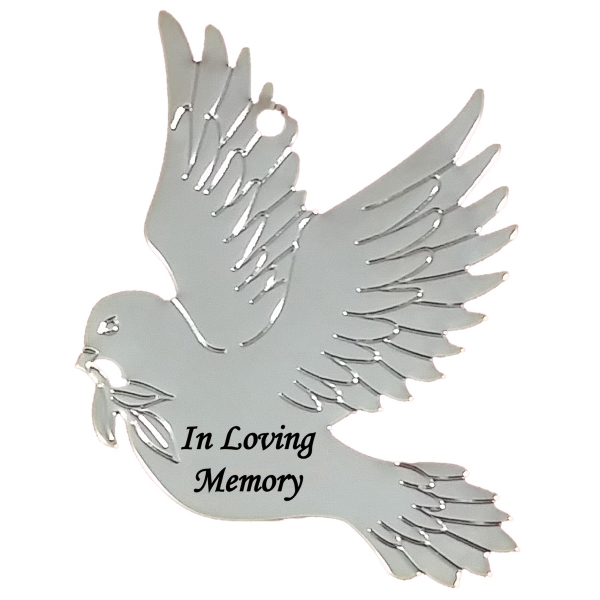 Silver Plated Bird Ornaments, Custom Printed With Your Logo!