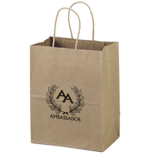 Small Environmentally Friendly Paper Bags, Custom Imprinted With Your Logo!