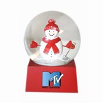 Custom Made Snow Man Shaped Stock Snow Globes!