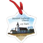 Custom Made Snowflake Shaped Porcelain Ornaments!