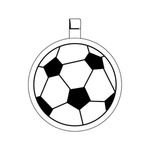 Custom Printed Soccer Ball Key Tag