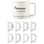 Custom Printed Shaped Handle Stackable Mugs
