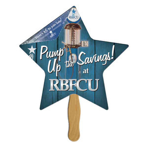 Star Shaped Paper Fans, Customized With Your Logo!