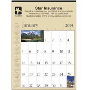 Tan Scenic Contractor Commercial Calendars, Personalized With Your Logo!