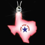 Custom Printed Texas State Shaped Lighted Necklaces!