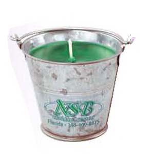 Tin Pail Candles, Custom Imprinted With Your Logo!