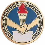 Custom Engraved Torch Hand and Scroll Emblems and Seals!