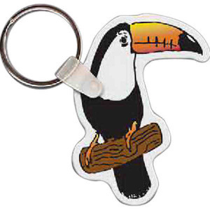 Custom Printed Toucan Bird Shaped Keytags