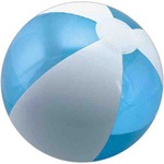 Custom Imprinted Translucent Blue and White Alternating Color Beach Balls!