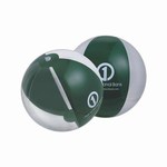 Personalized Translucent Forest Green and Clear Alternating Color Beach Balls!