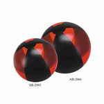 Customized Translucent Red and Black Alternating Color Beach Balls!
