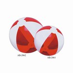 Custom Printed Translucent Red and White Alternating Color Beach Balls!